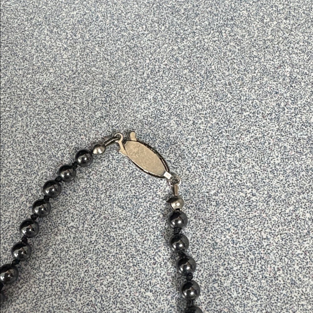 Hematite Bead Necklace - image 3